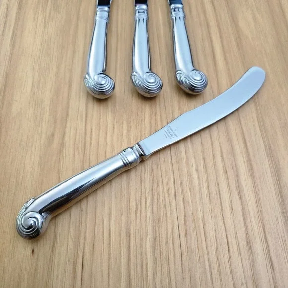 Kirk Stieff WILLIAMSBURG ROYAL SHELL Old French Pistol Dinner Knife SS China - Picture 2 of 9